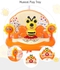 Babyhug Honey Bee Musical Walker With Parent Push Handle & 4 Level Height Adjustment - Orange