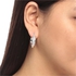 Mestige Silver Plated Kenzie Hoop Earrings - EMS1428