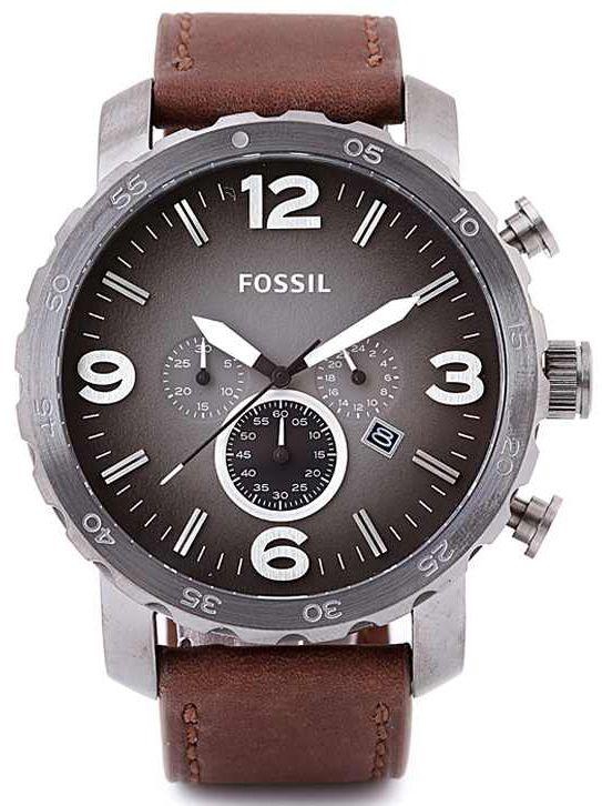 Fossil Nate for Men - Analog Leather Band Watch - JR1424