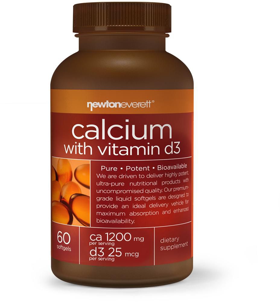 CALCIUM 1200mg With Vitamin D3 25 mcg 60 Softgels