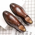 Big Size 37-46 High Quality Leather Men Formal Shoes Business Office Shoes Social Mens Carved Dress Shoes Brown
