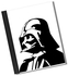 Darth Vader Star Wars Character Printed Cover A4 Size Binded Notebook White/Black