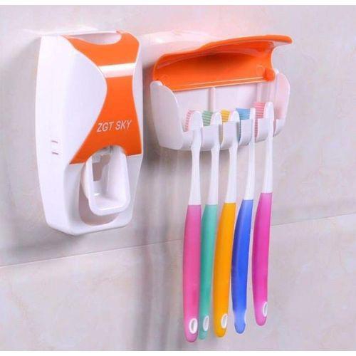 Generic Toothpaste Dispenser With Tooth Brush Holder