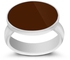 Malaki Silver Ring with Brown Stone for Men, Size 8 US, RSBR8