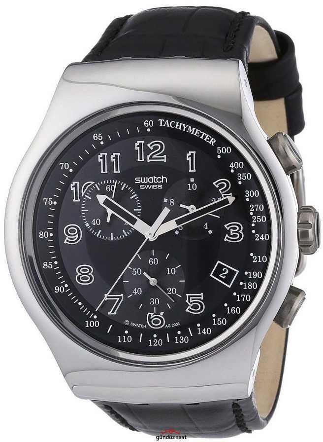 Swatch Watch for Men - Analog Leather Band - YOS440G
