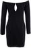 BLACK SHORT SATIN DRESS