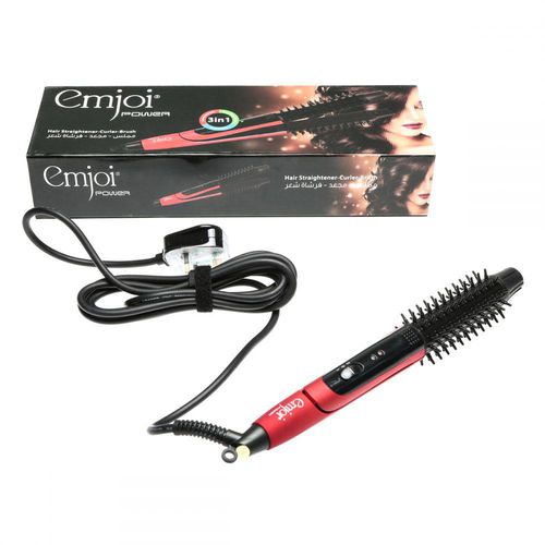 Emjoi 3 in 1 Hair Straightener Curler Brush - UEHS-101 price from souq in  Saudi Arabia - Yaoota!