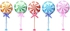 Pack of 5 - 18 inch Foil Round Candy Lollipop Balloons - Birthday Party Decoration
