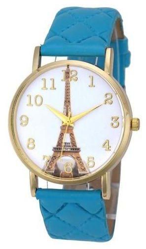 HONHX Paris Eiffel Tower Women Faux Leather Analog Quartz Wrist Watch SB