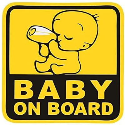 ملصق لافتة مطبوع بعبارة «Baby On board»