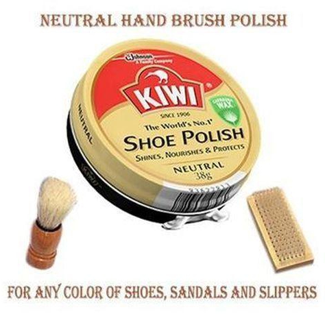 Neutral Kiwi Hand Brush Polish For All Leather Footwear..