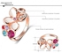 Lady Jewelry Set 18K Rose Gold Plated Ring Size 7