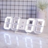 ساعة حائط LED ثلاثية الأبعاد ، ساعة حائط رقمية ، ساعة رقمية ، ساعة منبه LED ثلاثية الأبعاد مع 3 إضاءة رقمية بيضاء قابلة للتعديل
