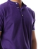 Izor Mandarin Collar Short Sleeves T-shirt - Purple
