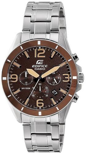 Casio Stainless Steel Band Brown Dial Wrist Watch For Men