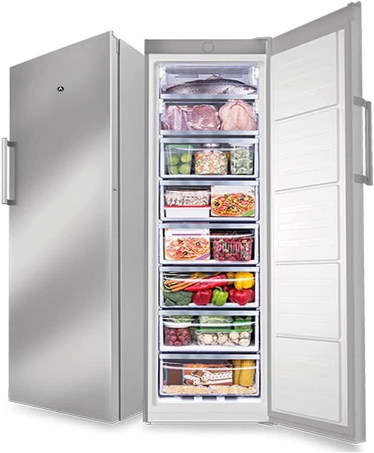 Emelcold Upright Freezer 8 Drawers Gross Capacity 380 Liters 1 Year Warranty: Model EMUFF380S