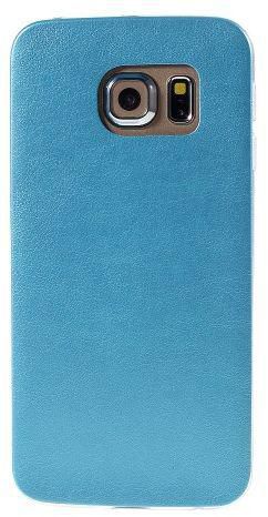 Slim Leather Coated TPU Case for Samsung Galaxy S6 edge G925 - Blue