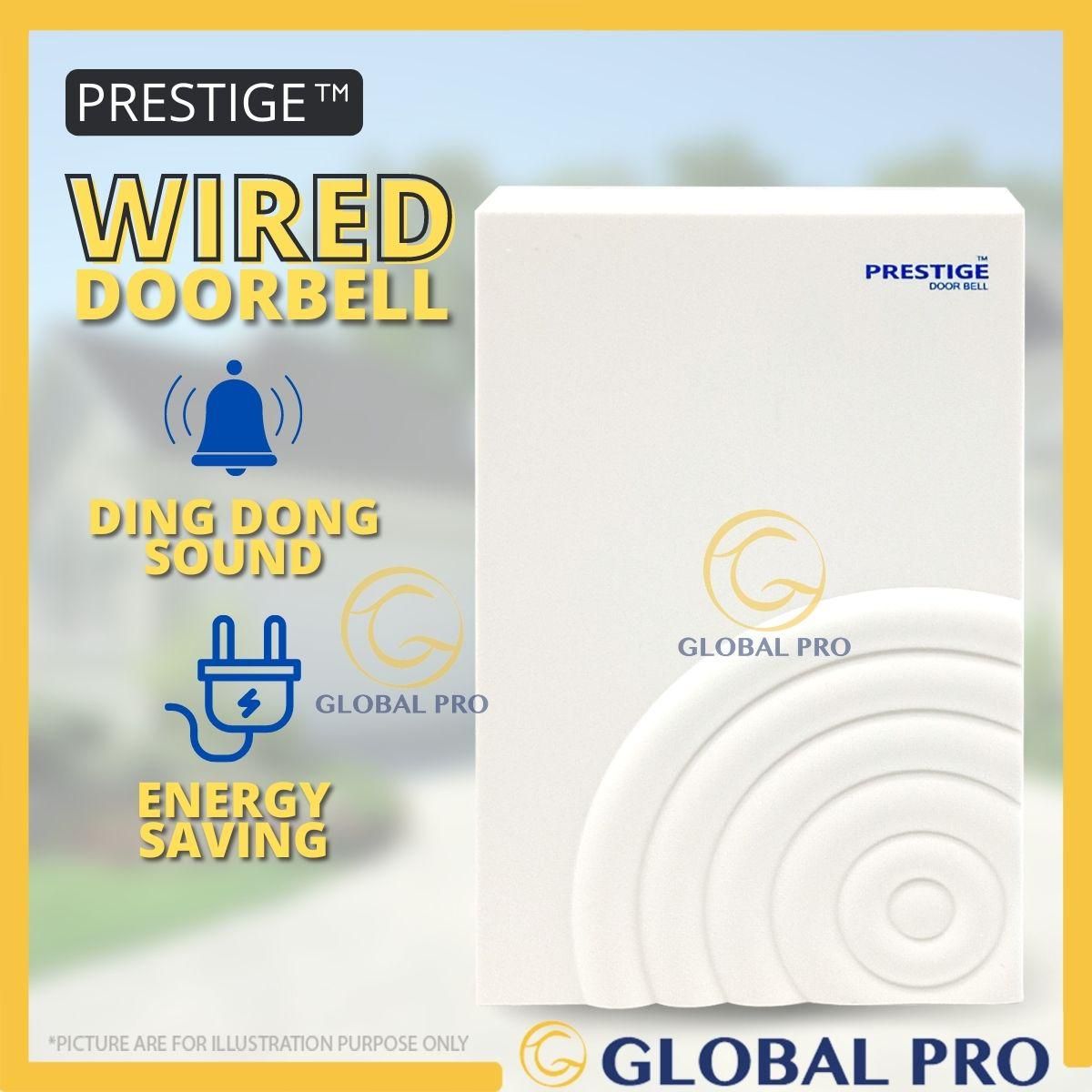 PRESTIGE Ding Dong Wired Doorbell Mechanical Striking Wired Door Bell Doorbell Chime Loceng Rumah