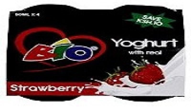 BIO YOGHURT WITH REAL STRAWBERRY 9CL 4 PCS