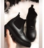 Black Leather Boots For Woman.