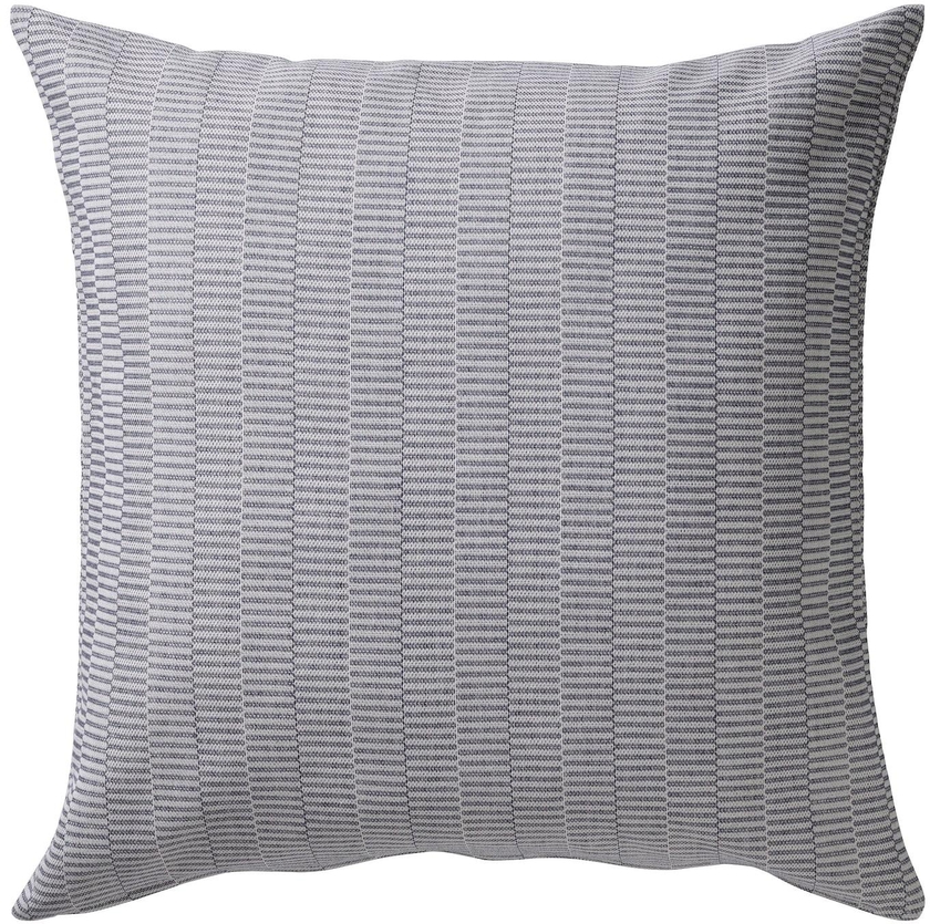 PLOMMONROS Cushion cover - dark blue/white 50x50 cm