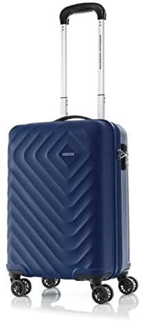 American Tourister Senna Hard Large Size Check-In Luggage Bag, Spinner wheels, (Material :polycarbonate), TSA Combination Lock, Expandable, 80 cm/31 Inch, Blue Color, 3 year Global Warranty