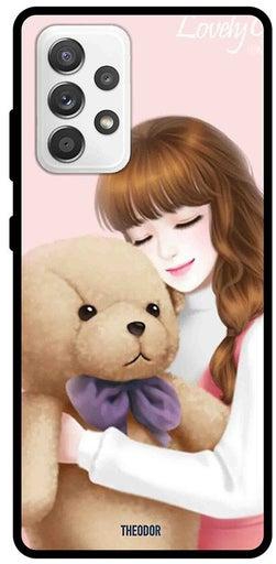 Protective Case Cover For Samsung Galaxy A52 Lovely girl witih Teddy