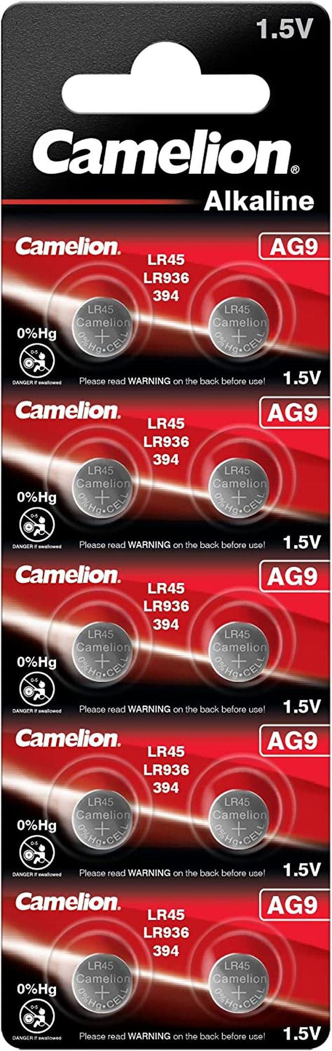 Camelion Alkaline Button Cell Batteries AG9 Pack 10