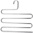 Pants Hangers S-Shape Trousers Hangers Stainless Steel Clothes Hangers Closet Space Saving for Pants Jeans Scarf Hanging Silver