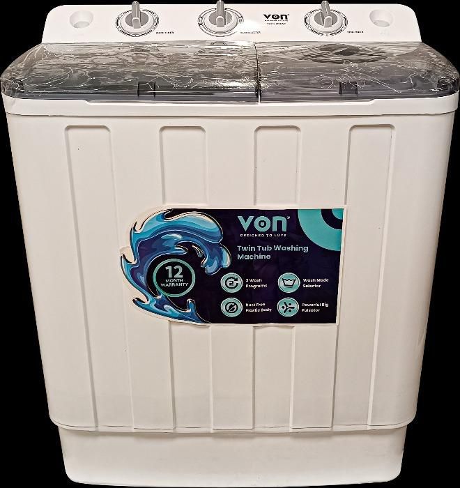 Von VALS-75BWY Twin Tub Washing Machine - 7.5Kg  by Von