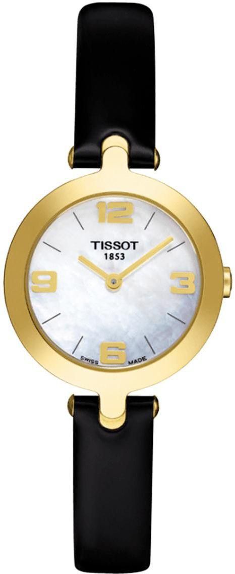 Tissot T Trend Women's White Dial Mother of Pearl Dial Casual Watch Leather Strap