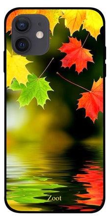 Leaf Printed Case -for Apple iPhone 12 mini Green/Yellow/Red Green/Yellow/Red