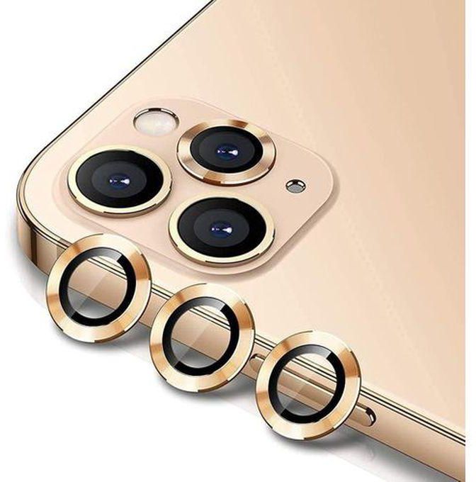 واقي عدسة الكاميرا لجهاز iPhone 12 Pro Max 6.7 بوصة) - 0 - من سبائك الألومنيوم والزجاج المقوى باللون ذهبى