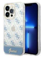 Guess for iPhone 14 Plus 4G Electro Script Hard Case - Blue