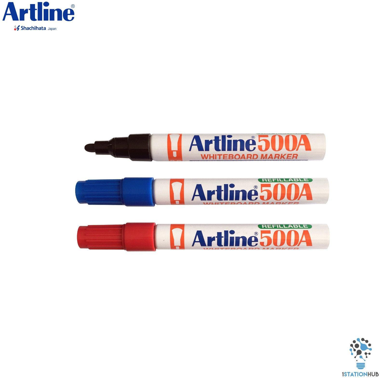 Artline 500A Whiteboard Marker Pen 2mm Bullet Point (3 Colors)