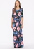 Floral Print Tie Back Belted Maxi Dress