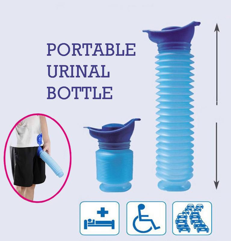 Gdeal Outdoor Unisex Travel Urinal Mini Toilet Pee Kids Potty Bottle (Blue)