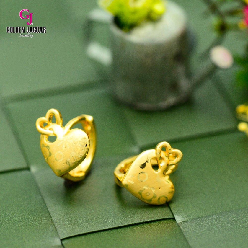 GJ Jewellery Emas Korea Earrings - Love Double 6962217