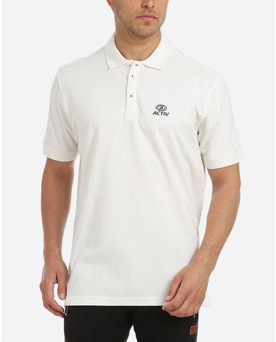 Activ Buttoned Neck Polo Shirt - Off White