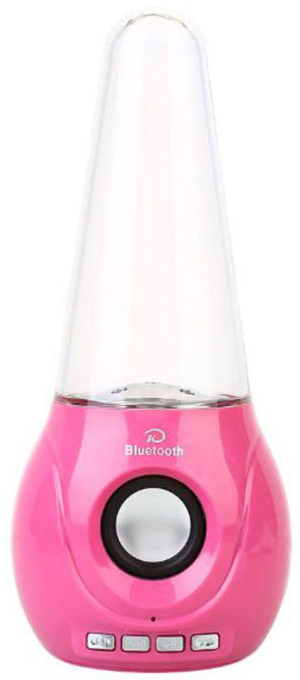Fountain LED Mini Wireless Bluetooth Speaker Pink/Clear