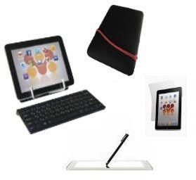 Promate keyStand is a Multi-Angled Stand with Bluetooth Keyboard for iPad/iPad2 - Black