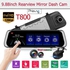Phisung T800 1296P+720P Dual Lens Night Vision Car DVR Camera 9.88 Inch 2.5D IPS Rearview Mirror Dash Cam（#B） WOW