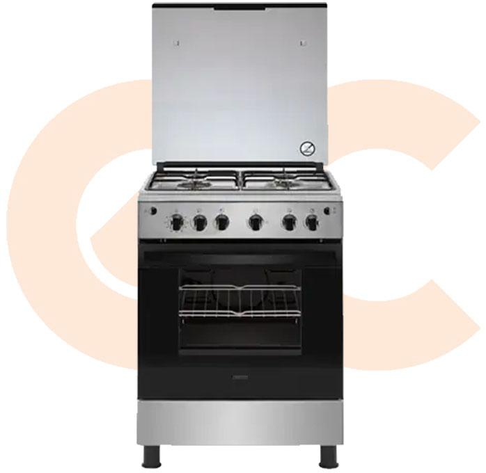 Zanussi Freestanding Gas Cooker STEELPLUS 4 Burners Stainless Steel 60cm – ZCG622A6XA