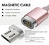 Baseus Portable 1M Braided Lightning Magnetic USB Cable Compatible with iPhone 6s, 6s Plus - Sakura Pink