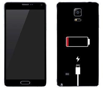 Vinyl Skin Decal For Samsung Galaxy Note 4 Battery Empty