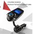 FM Transmitter Wireless In Car Bluetooth FM Transmitter Radio Adapter Car Kit with 1.44 Inch Display and USB Car Charger Black
