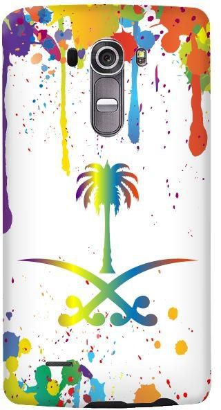حافظة فاخرة سهلة التركيب وبتصميم رقيق مطفي اللمعان لهواتف ال جي - جي 4 من ستايليزد - بتصميم شعار السعودية