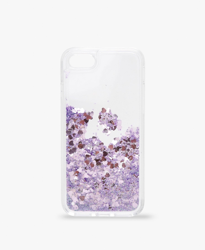 Violet Hologram Hearts iPhone 7 Phone Case