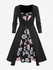 Plus Size Front Twist Top and Rose Print Midi Cami Dress Set - S | Us 8
