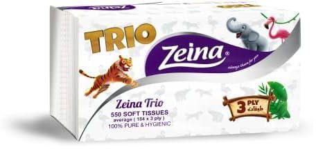 Zeina soft tissues, 3 ply, 550 tissues